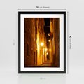 Plakat w ramie 30x40 - Miasto Pod Gwieździstym Niebem - uliczka, perspektywa - rama czarna