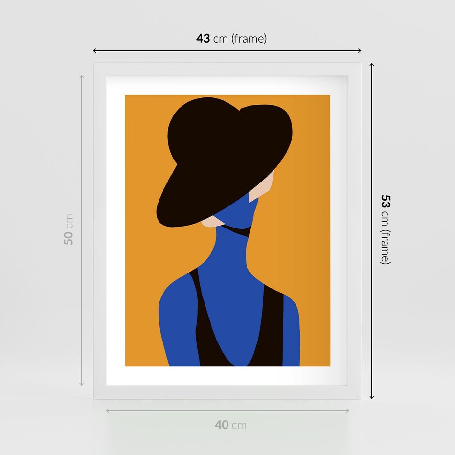 Plakat w ramie 40x50 - Zaklęte Zniknięcie - sztuka nowoczesna, plakat - rama biała