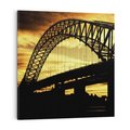 Obraz na płótnie 70x70 - Most przy zachodzie słońca - most, zachód