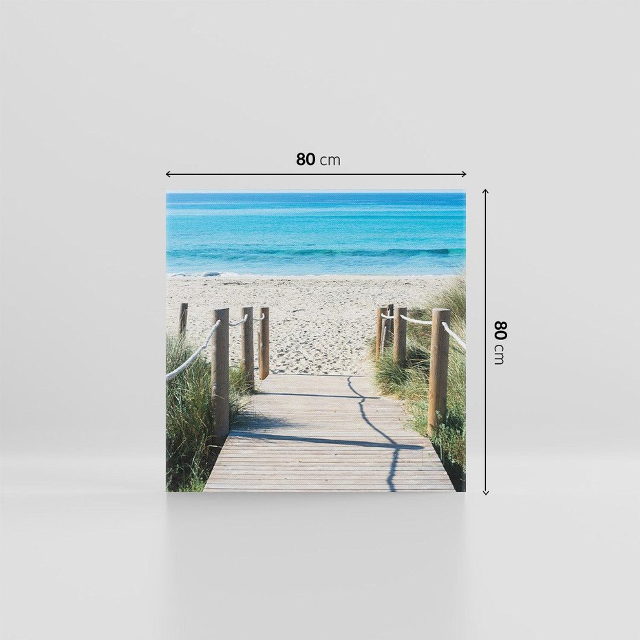 Obraz na płótnie 80x80 - Żywa Natura - plaża, morze