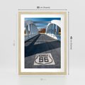 Plakat w ramie 30x40 - Kansas i Route 66 - Kansas, route 66 - rama drewno