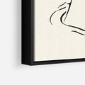 Obraz w ramie 50x70 - Migotliwa Symfonia - kobieta akt, minimalizm - rama czarna
