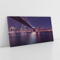 Obraz na płótnie 120x60 - Most w Nowym Jorku nocą - most, Nowy Jork