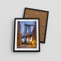 Plakat w ramie 30x40 - Most w mieście - most, miasto - rama czarna