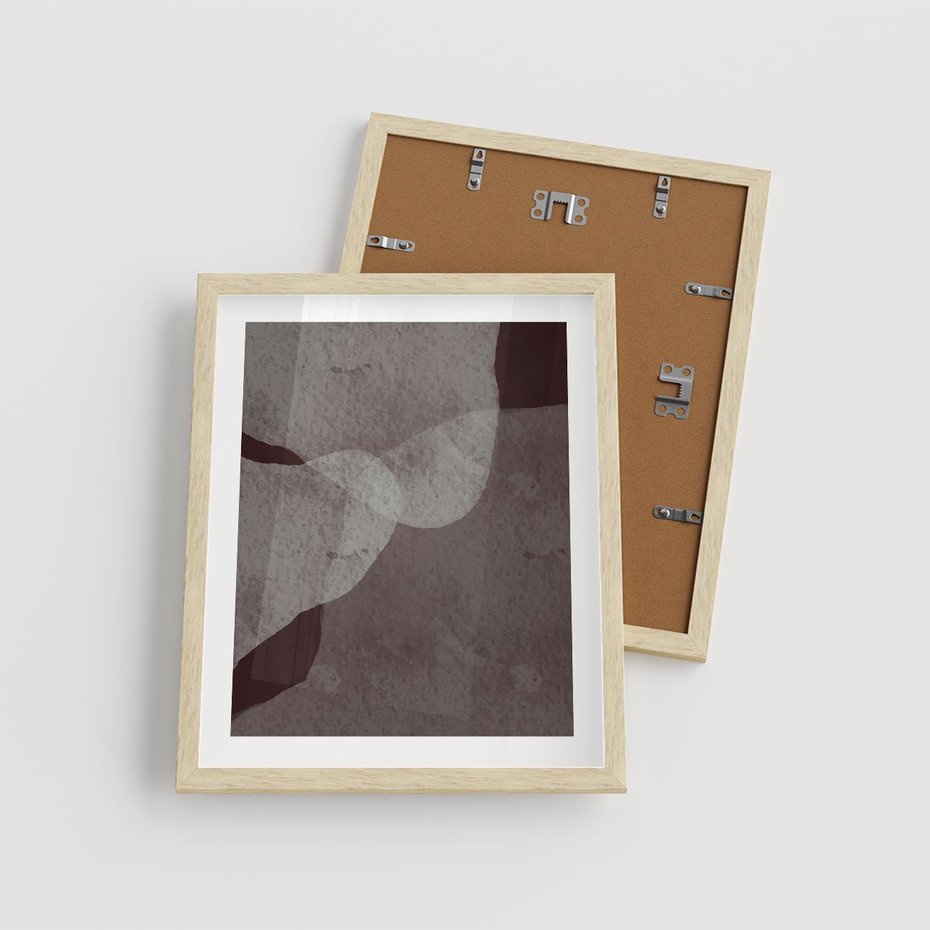 Plakat w ramie 40x50 - Obce Odcienie - mroczny plakat, nowoczesne wnętrza - rama drewno