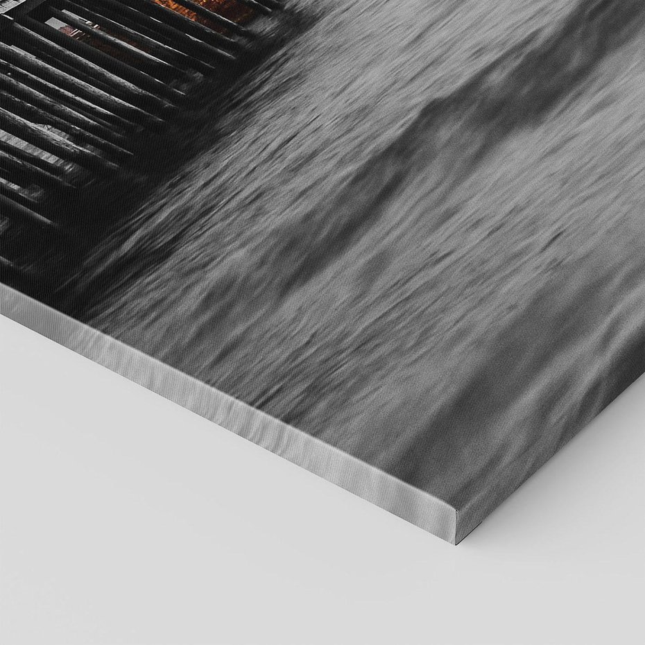 Obraz na płótnie 70x100 - Molo i wrak statku na plaży - molo, wrak