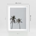 Plakat w ramie 40x50 - Tropikalny Raj: Palmy i Niebo - palmy, niebo - rama biała