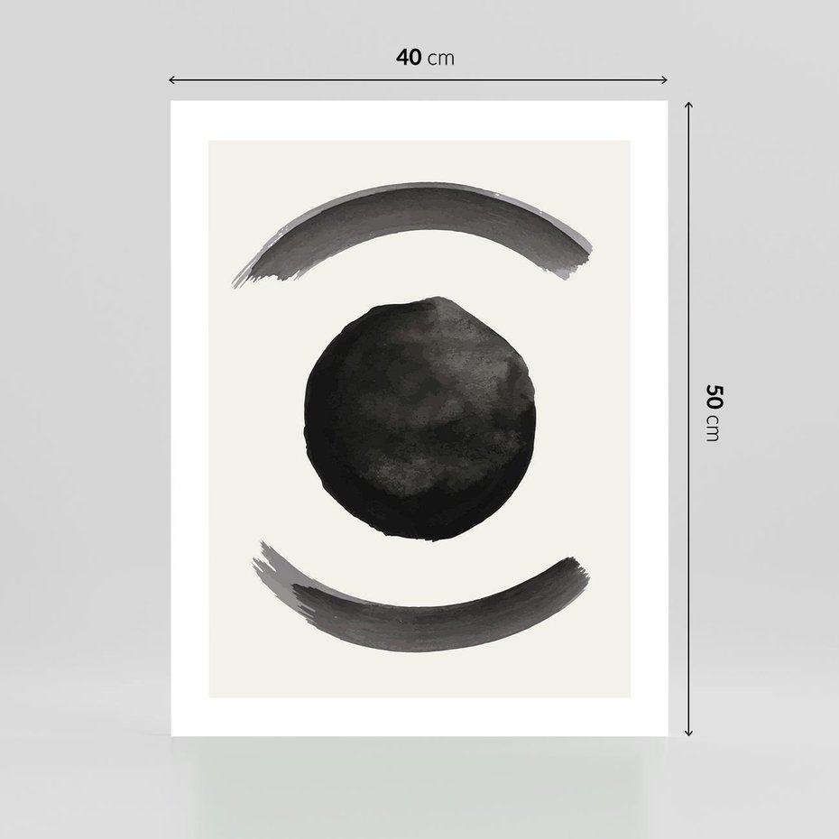 Plakat bez ramy 40x50 - Bezczasowe Echo - abstrakcyjne plamy okręgi, akwarelowe