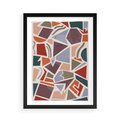 Plakat w ramie 50x70 - Intrygujące Rozbicie - gemoetryczne kształty, mozaika - rama czarna