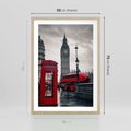Plakat w ramie 50x70 - Londyński Klimat Telefoniczny - Londyn, telefon - rama drewno