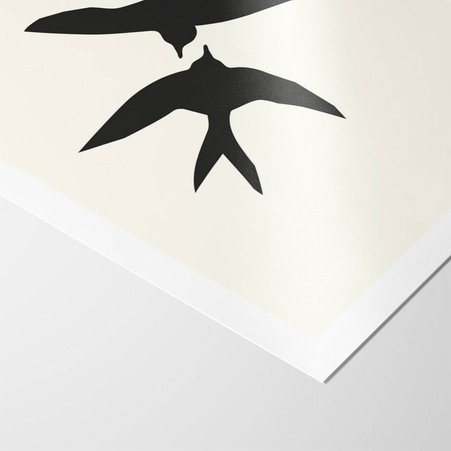 Plakat bez ramy 21x30 - Kreatywne Echa - jaskółki, minimalizm