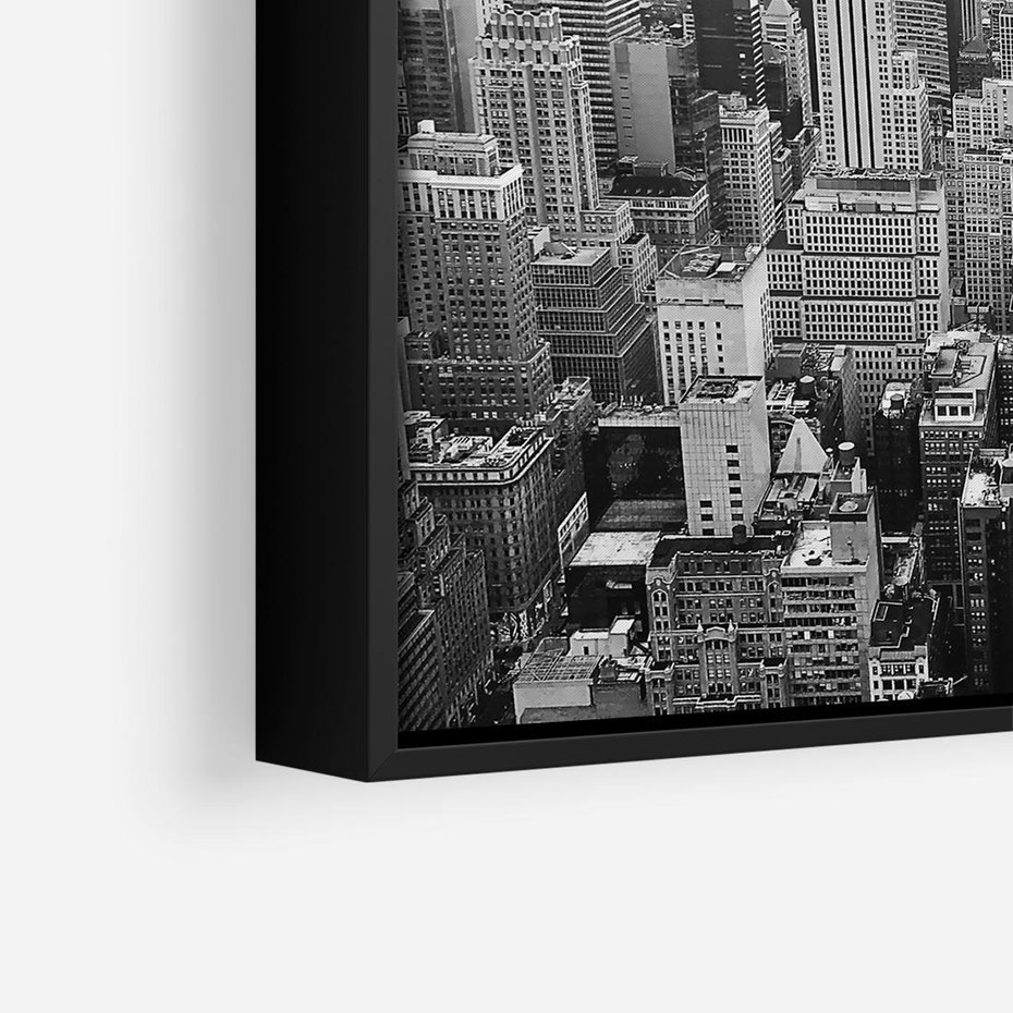 Obraz w ramie 50x50 - Majestatyczne Wysokości - Nowy Jork, wieżowce - rama czarna