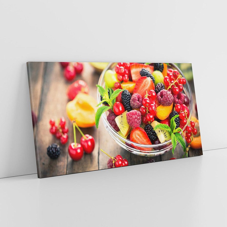 Obraz na płótnie 120x60 - Kulinarne rozkosze - miska, owoce