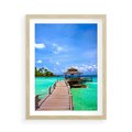 Plakat w ramie 50x70 - Magia tropikalnego oceanu - ocean, tropiki - rama drewno