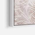 Obraz w ramie 120x80 - Pejzaż zaklętych uczuć - monochromatyczne, w odcieniach beżu - rama biała