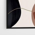 Obraz w ramie 70x100 - Wibracje uczuć i emocji - nieregularne plamy, czarny - rama czarna