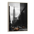 Obraz w ramie 80x120 - Nowy York, taksówka w ruchu - Nowy York, taksówka - rama drewno