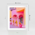 Plakat w ramie 40x50 - Marokańskie pastele - marokański, pastele - rama biała