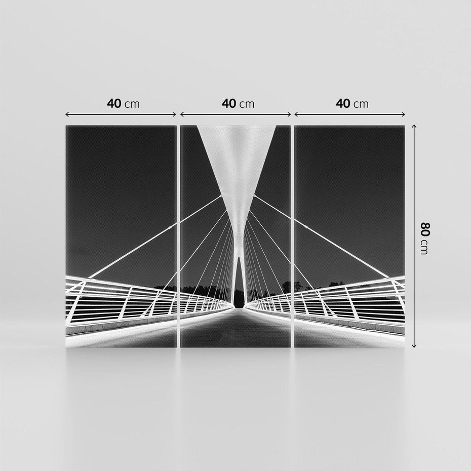 Obraz na płótnie 120x80 - Most nocą - Architektura - most, noc