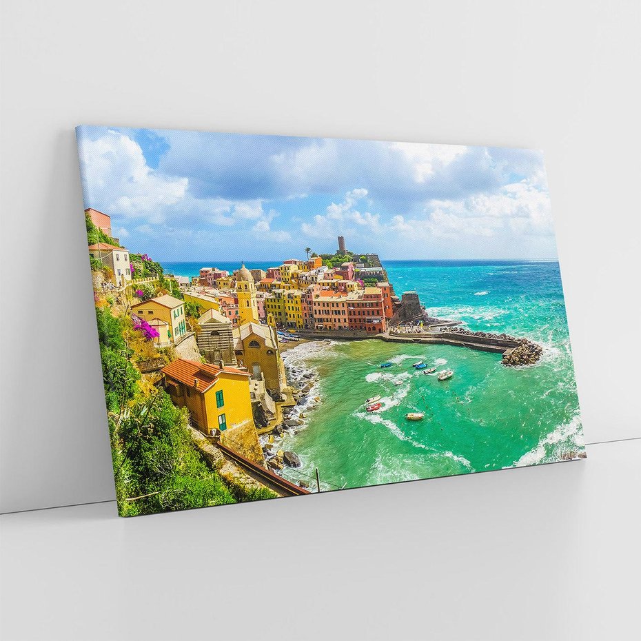 Obraz na płótnie 100x70 - Morze włoskich łodzi - Włochy, łodzie