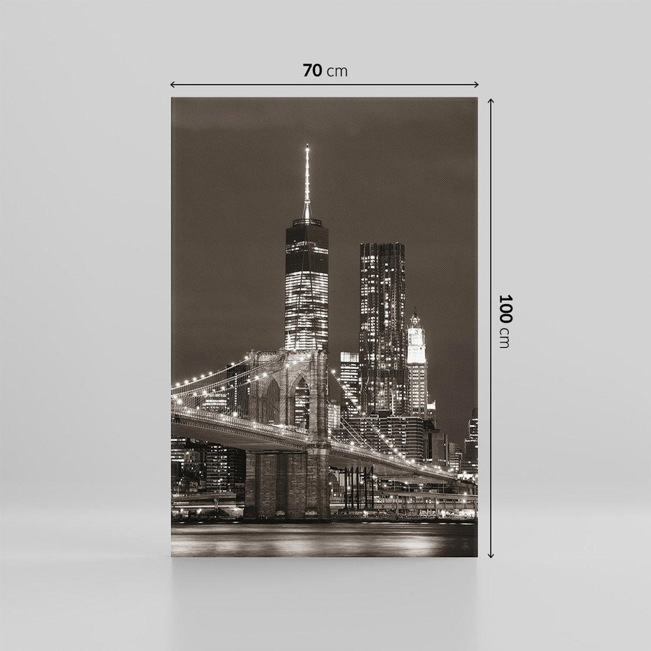 Obraz na płótnie 70x100 - Magia miasta nocą - miasto, noc