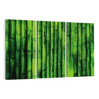 Obraz na płótnie 120x80 - Bambusowy urok zielonej harmonii - bambus, zieleń