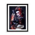 Plakat w ramie 50x70 - Elegancka japońska gejsza - japońska, gejsza - rama czarna
