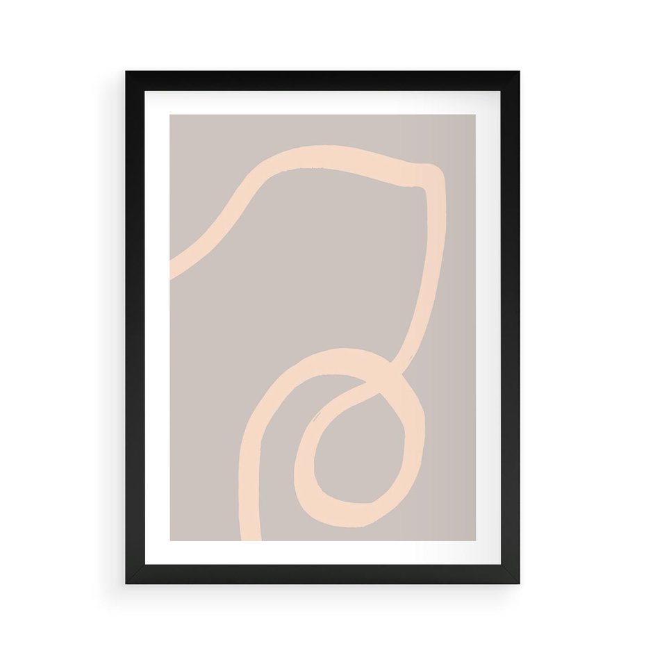 Plakat w ramie 50x70 - Wystylizowana Rewolucja - minimalistyczny obraz, nowoczesny - rama czarna