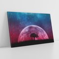 Obraz na płótnie 120x80 - Tajemnicza obecność kosmosu - księżyc, kosmos