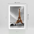 Plakat w ramie 50x70 - Echa Wieży Eiffla - wieża, Eiffla - rama biała