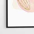 Obraz w ramie 70x100 - Impresje Przenikających Form - abstrakcyjne akwarelowe plamy, minimalizm - rama czarna