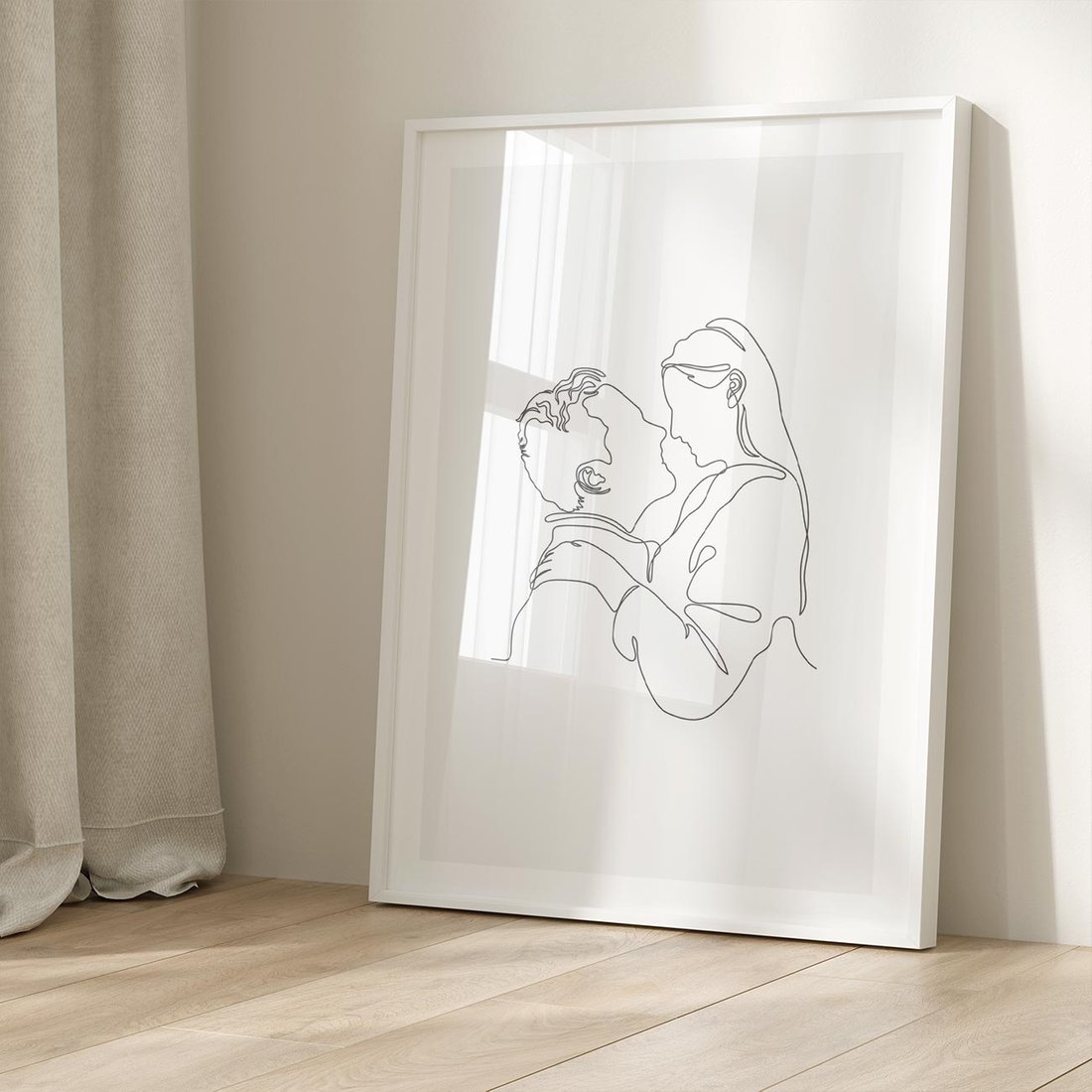 Plakat w ramie 30x40 - Bezgraniczne Tańce - para zakochanych, kobieta i mężczyzna - rama biała