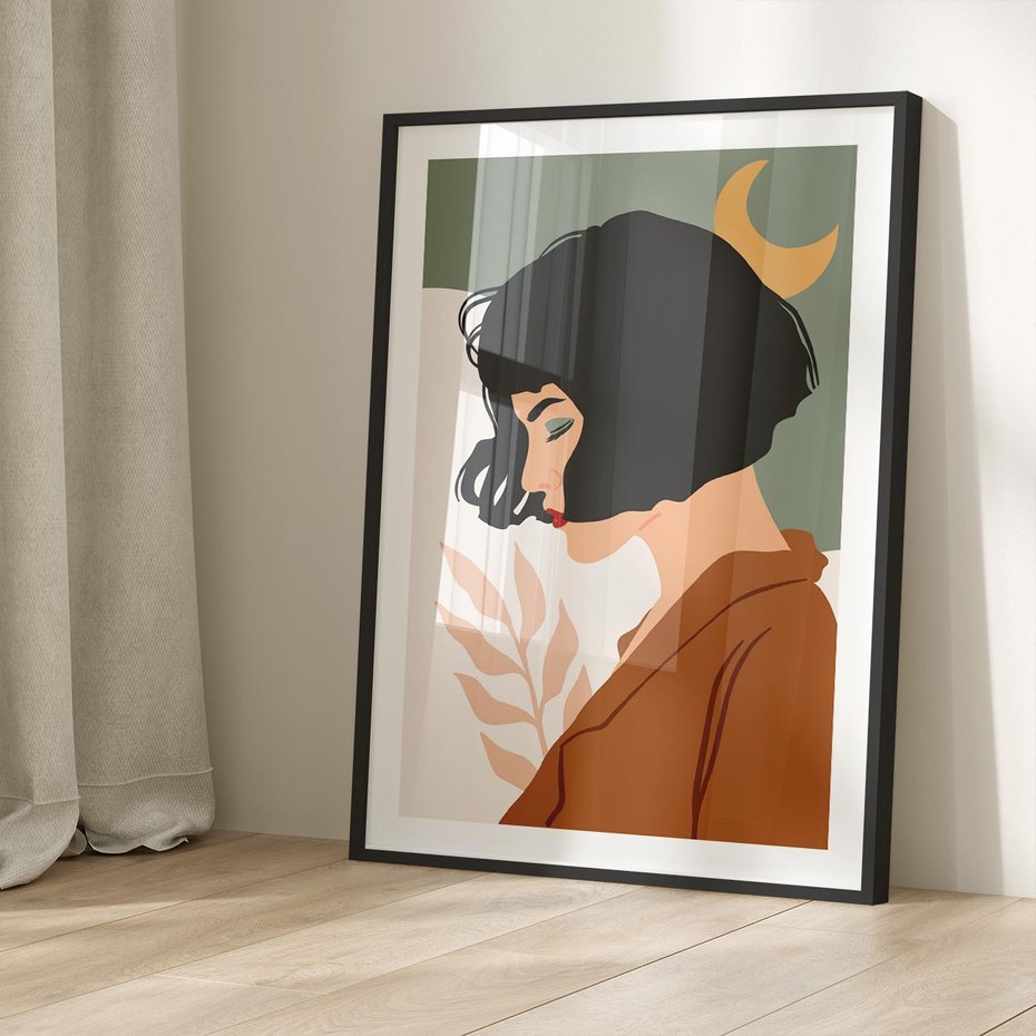 Plakat bez ramy 50x70 - Kobieca Pasja - nowoczesny plakat, styl retro