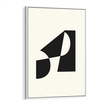 Obraz w ramie 50x70 - Rozświetlony Cień - abstrakcyjna sztuka, geometria - rama biała