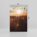 Obraz na płótnie 80x120 - Spokój łąki pod zachodem słońca - zachód, słońca