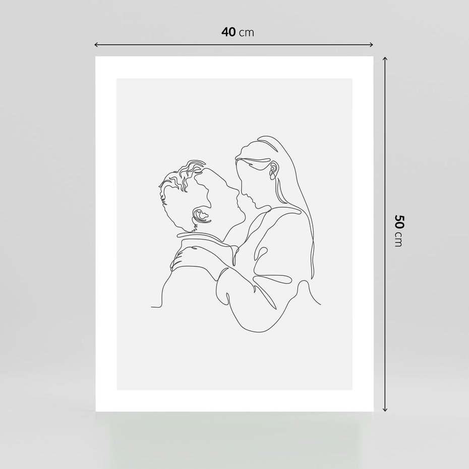 Plakat bez ramy 40x50 - Bezgraniczne Tańce - para zakochanych, kobieta i mężczyzna