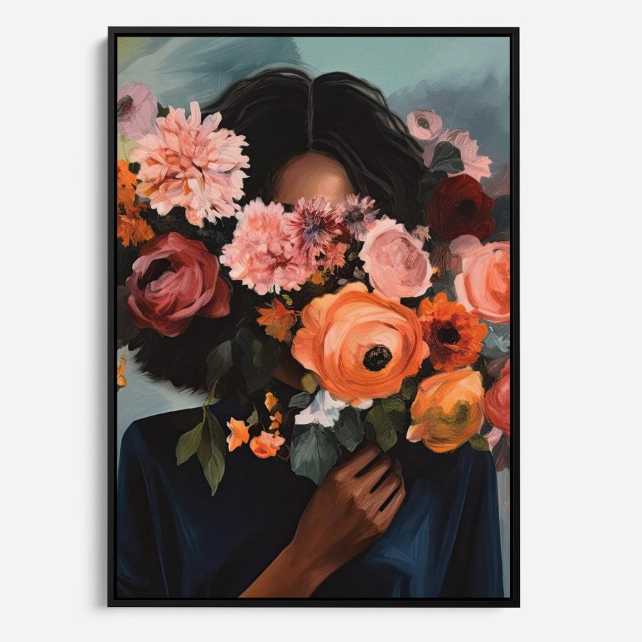 Obraz w ramie 50x70 - Ukryte Emocje - obraz, akwarela - rama czarna