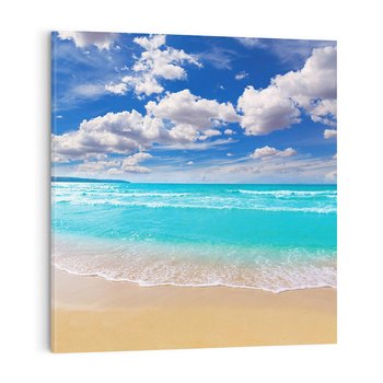Obraz na płótnie 70x70 - Idylliczna plaża nad morzem - plaża, morze