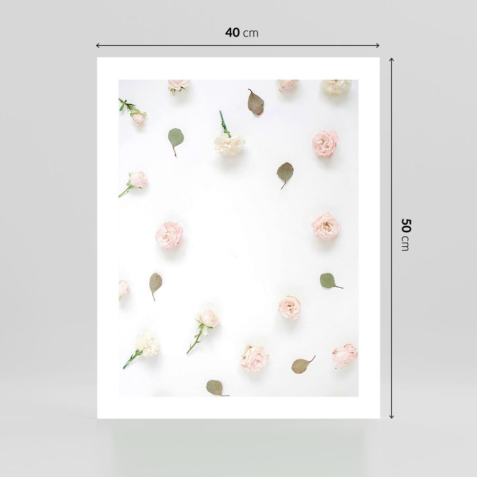 Plakat bez ramy 40x50 - Romantyczna Kompozycja z Różami - kompozycja kwiatowa, róże
