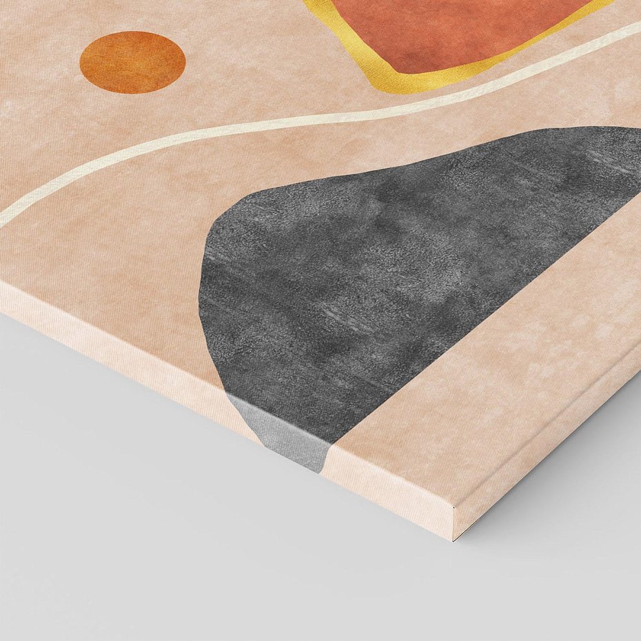 Obraz na płótnie 120x80 - Miedziana Ekspresja - abstrakcyjne kształty, plamy