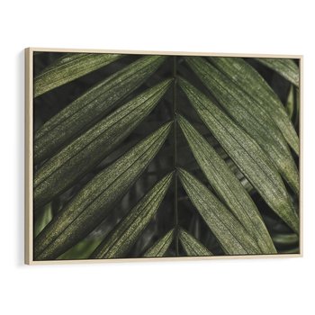 Obraz w ramie 100x70 - W Liściach Ukryte - zdjęcie, fotografia - rama drewno