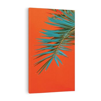 Obraz na płótnie 80x120 - Egzotyczny Urok - liście, palma