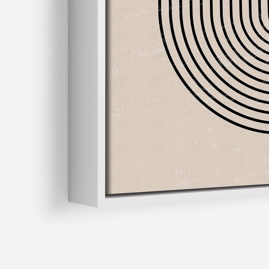 Obraz w ramie 80x80 - Puls Abstrakcji - abstrakcyjne linie, geometria - rama biała