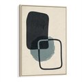 Obraz w ramie 50x70 - Migotliwe Refleksje - abstrakcyjne nieregularne kształty, minimalistyczny plakat - rama drewno
