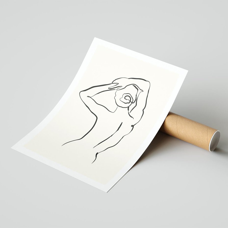 Plakat bez ramy 40x50 - Tajemniczy Rytm - kobieta, posąg