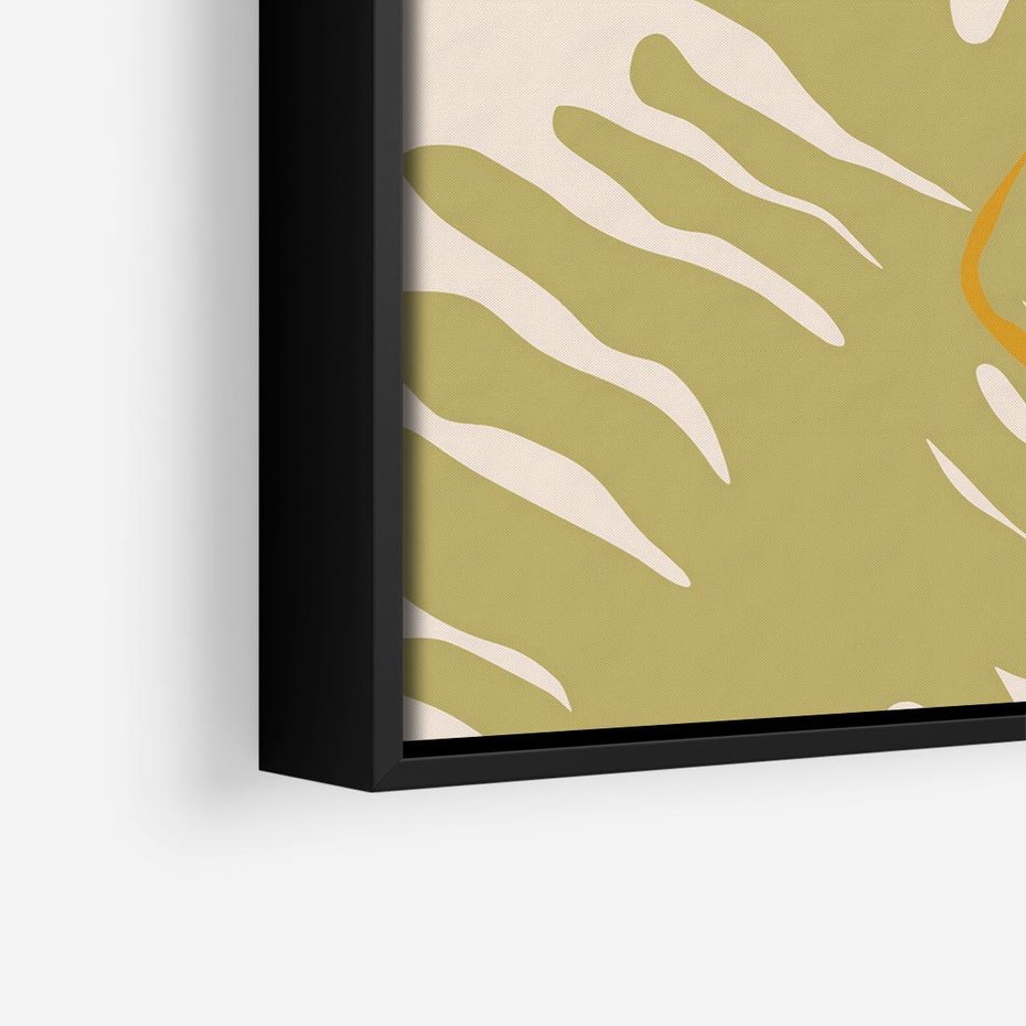 Obraz w ramie 50x50 - Konturem Zmiękczane - minimalistyczny obraz, nowoczesny - rama czarna