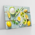 Obraz na płótnie 120x80 - Cytrynowe Orzeźwienie - cytryny, lemoniada