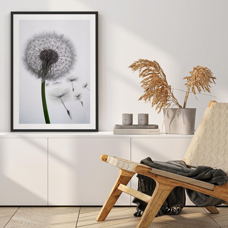 Plakat bez ramy 40x50 - Lekkość Przemijania - dmuchawiec, makro