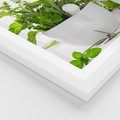 Plakat w ramie 30x40 - Kwiaty i zioła w restauracji - kwiaty, zioła - rama biała