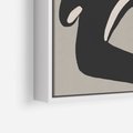 Obraz w ramie 80x120 - Konturujące Struktury - skandynawska sztuka, królik - rama biała